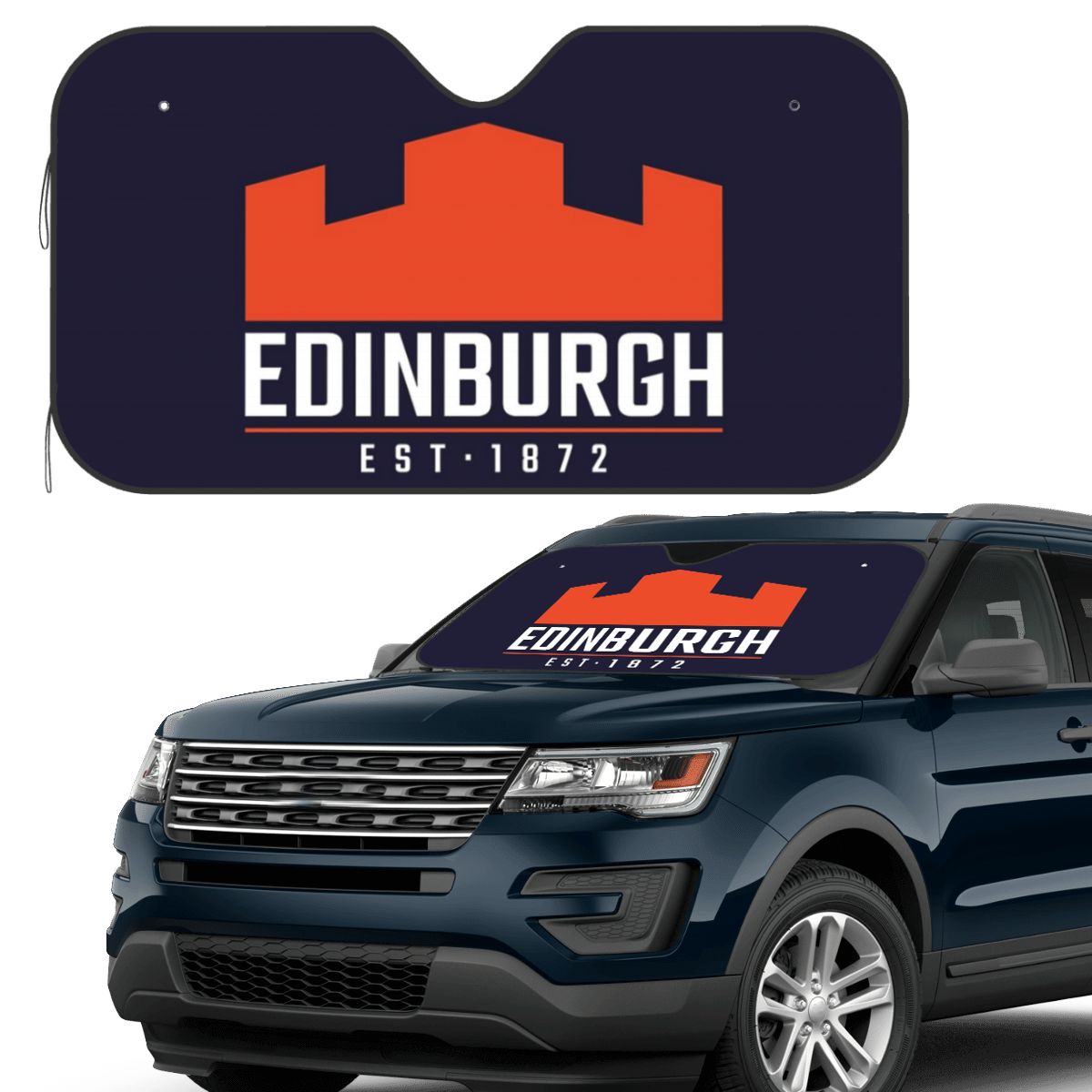Car Accessories Edinburgh - Edinburgh Rugby Logo 2 Güneşlik Ön
