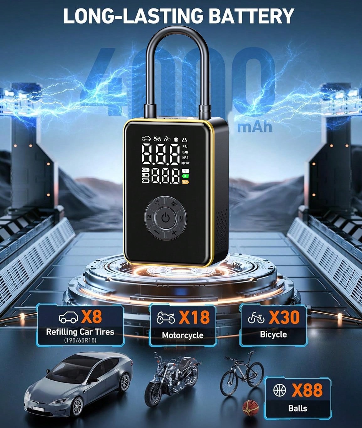 Lastik Şişirme Cihazı Taşınabi - Car Portable Tire Inflator incelemesi ve fiyatı