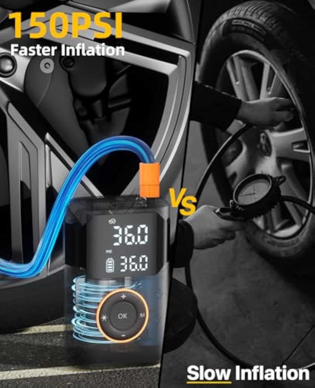 Otomatik Şarj Edilebilir Elekt - Car Portable Tire Inflator incelemesi ve fiyatı