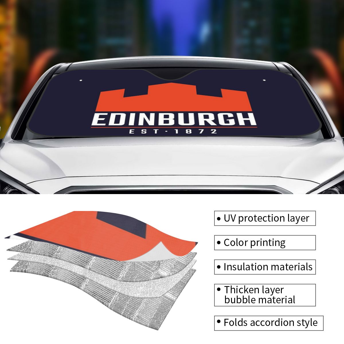 Edinburgh Rugby Logo 2 Güneşli - Car Accessories Edinburgh incelemesi ve fiyatı