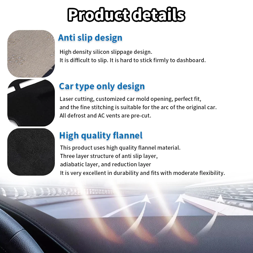 Ford Mustang 2024 2025 2026 Ak - Car Anti-Slip Dashboard Mat incelemesi ve fiyatı
